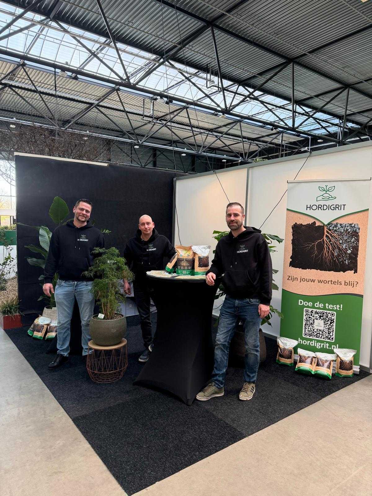 Het Hordigrit-team bij de stand op het Leve de Tuin festival