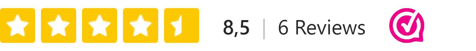 WebwinkelKeur: 8,5 uit 6 reviews